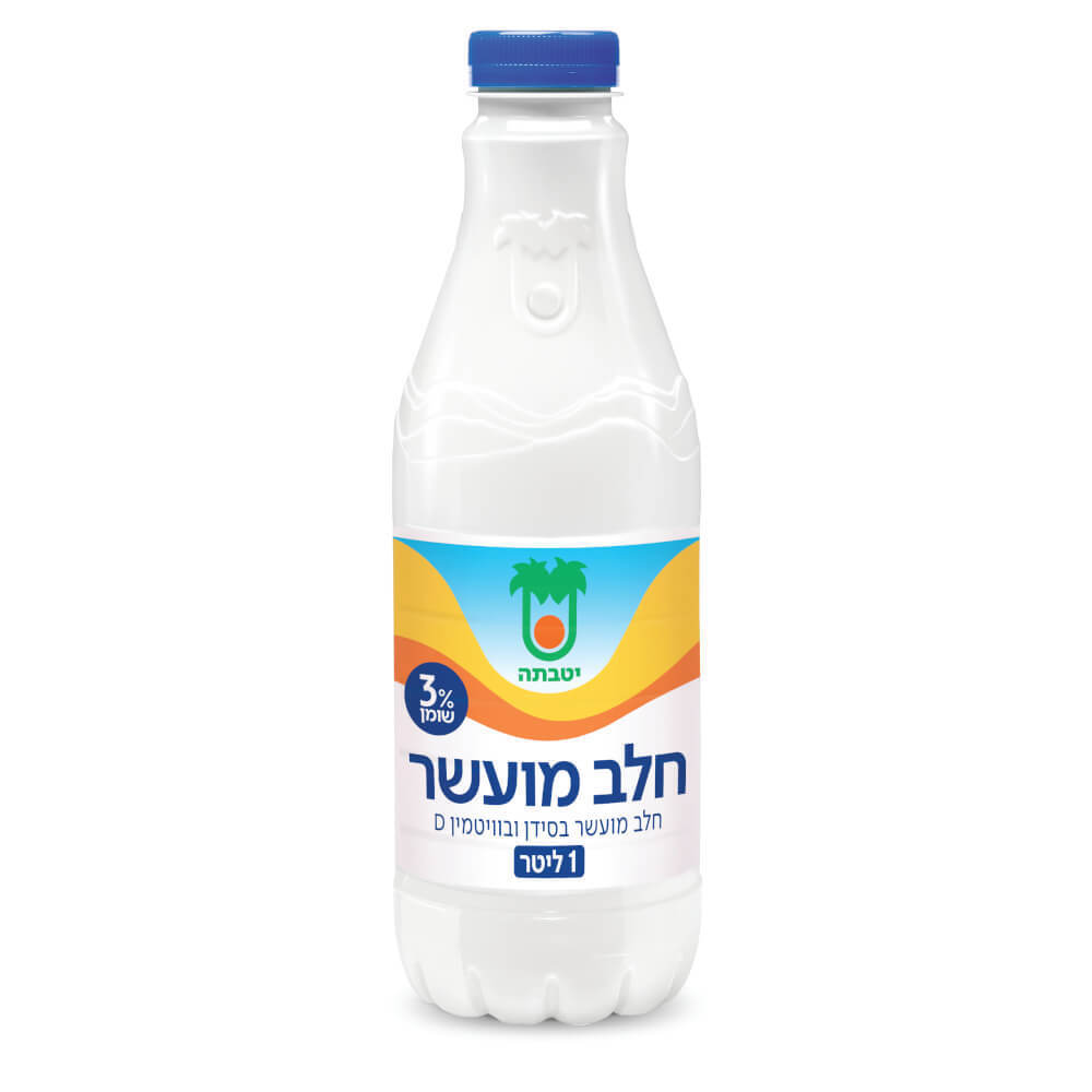 חלב מעושר 3% 1 ליטר יטבתה